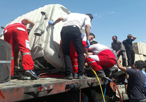 برخورد دو دستگاه تریلر حادثه ساز شد