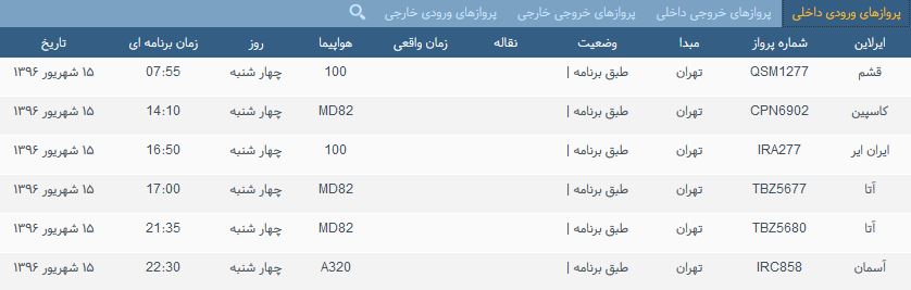پرواز&zwnj;های چهارشنبه فرودگاه بین المللی شهید باکری ارومیه