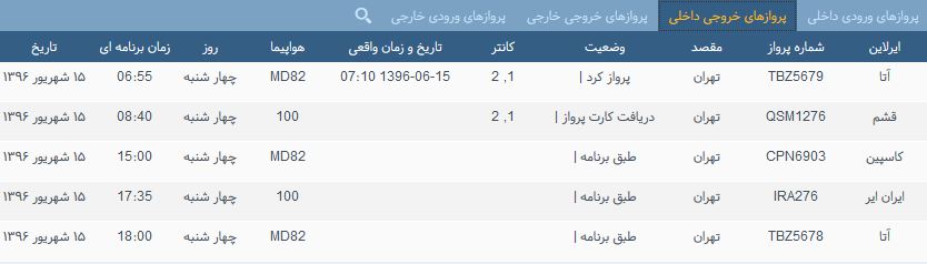 پرواز&zwnj;های چهارشنبه فرودگاه بین المللی شهید باکری ارومیه