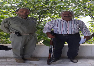 دستگیری شکارچی متخلف در آمل