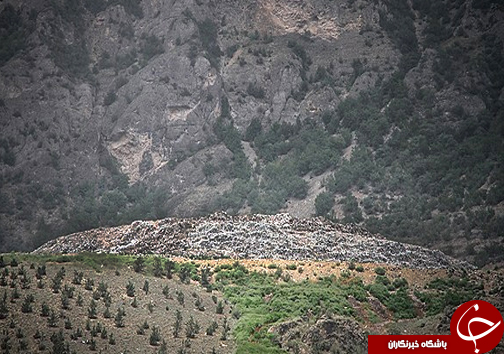 کوه ۱۸۰ متری زباله در آمل