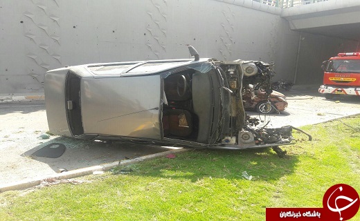 برخورد سه دستگاه خودرو حادثه ساز شد