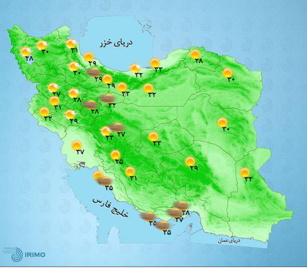 9 استان کشور شاهد بارش باران خواهند بود/ نفوذ جريانات خنك شمالي از بعدازظهر امروز+ جدول 9 استان کشور شاهد بارش باران خواهند بود/ نفوذ جريانات خنك شمالي از بعدازظهر امروز+ جدول