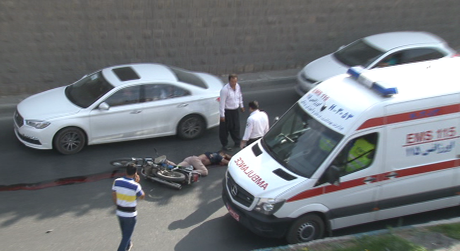 واژه گونی موتور درجاده همدان_کرمانشاه حادثه آفرید