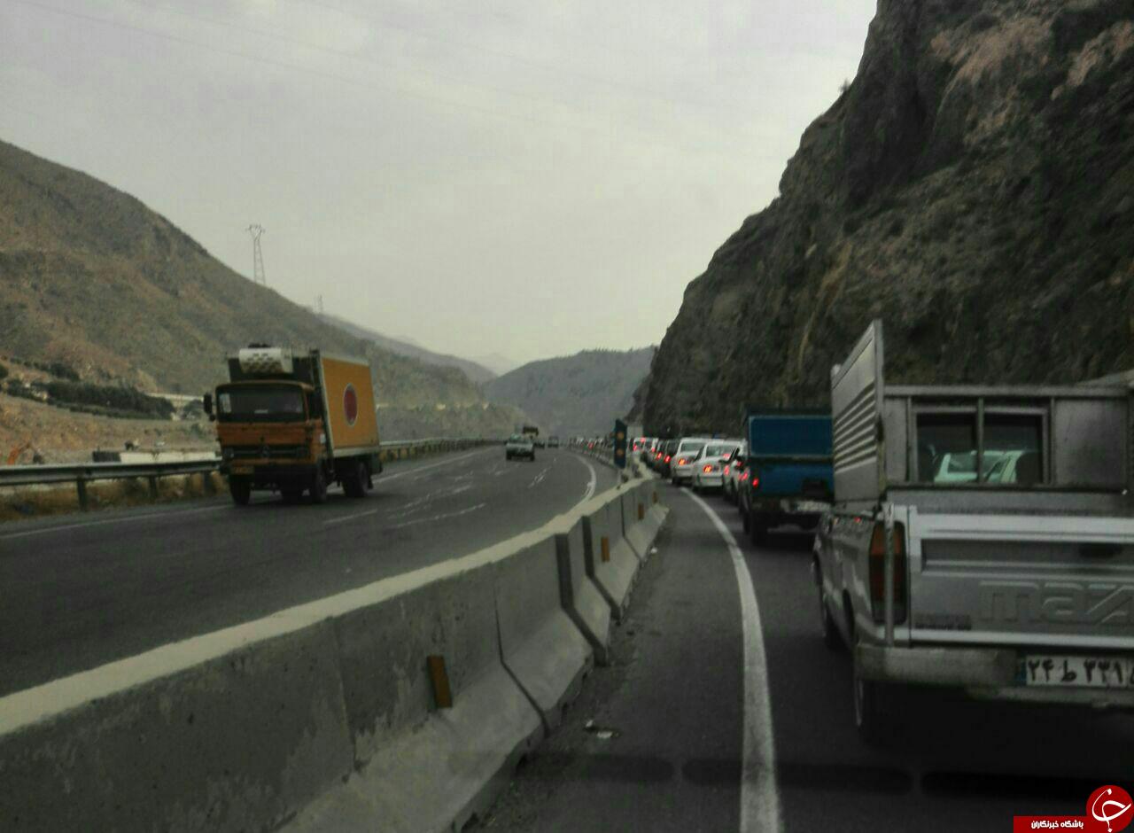 ترافیک سنگین در جاده رودبار + تصاویر