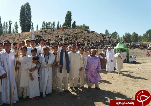 بازسازی غدیرخم با حضوربیش از ۴۰۰ هنرمند وبسیجی +تصاویر