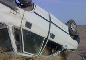 6 مصدوم براثر واژگونی خودرو در جاده شهرضا به دهاقان