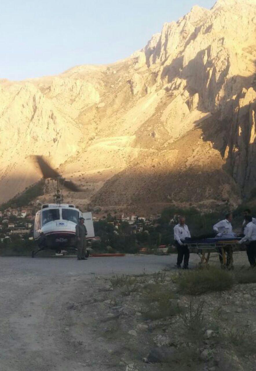 پرواز بالگرد اورژانس مازندران برای انتقال ۴ مصدوم تصادف جاده هراز