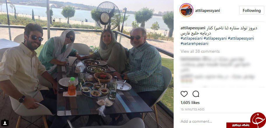 جشن تولد دختر بازیگر معروف کنار دریاچه خلیج فارس + عکس