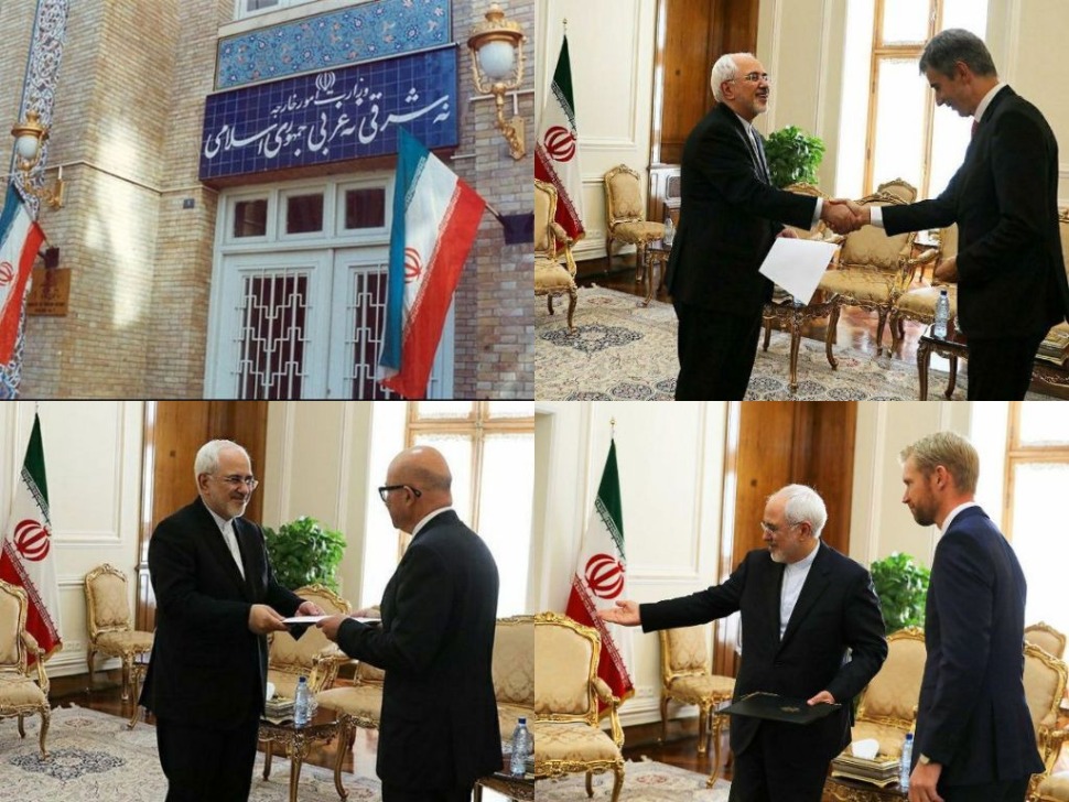 سفیران جدید سوئیس، نروژ و یونان در تهران با ظریف دیدار کردند