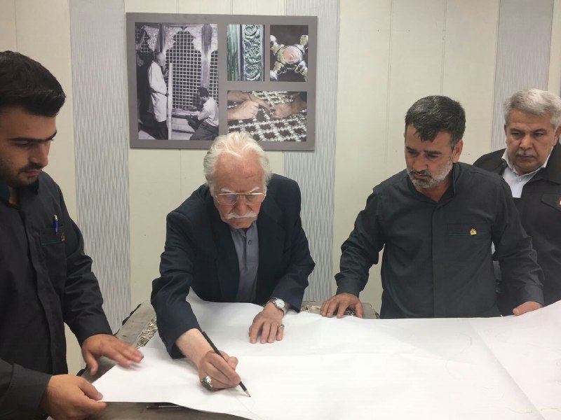 بازدید محمود فرشچيان از مراحل ساخت ضريح جديد حرم عبدالعظيم حسني (ع)