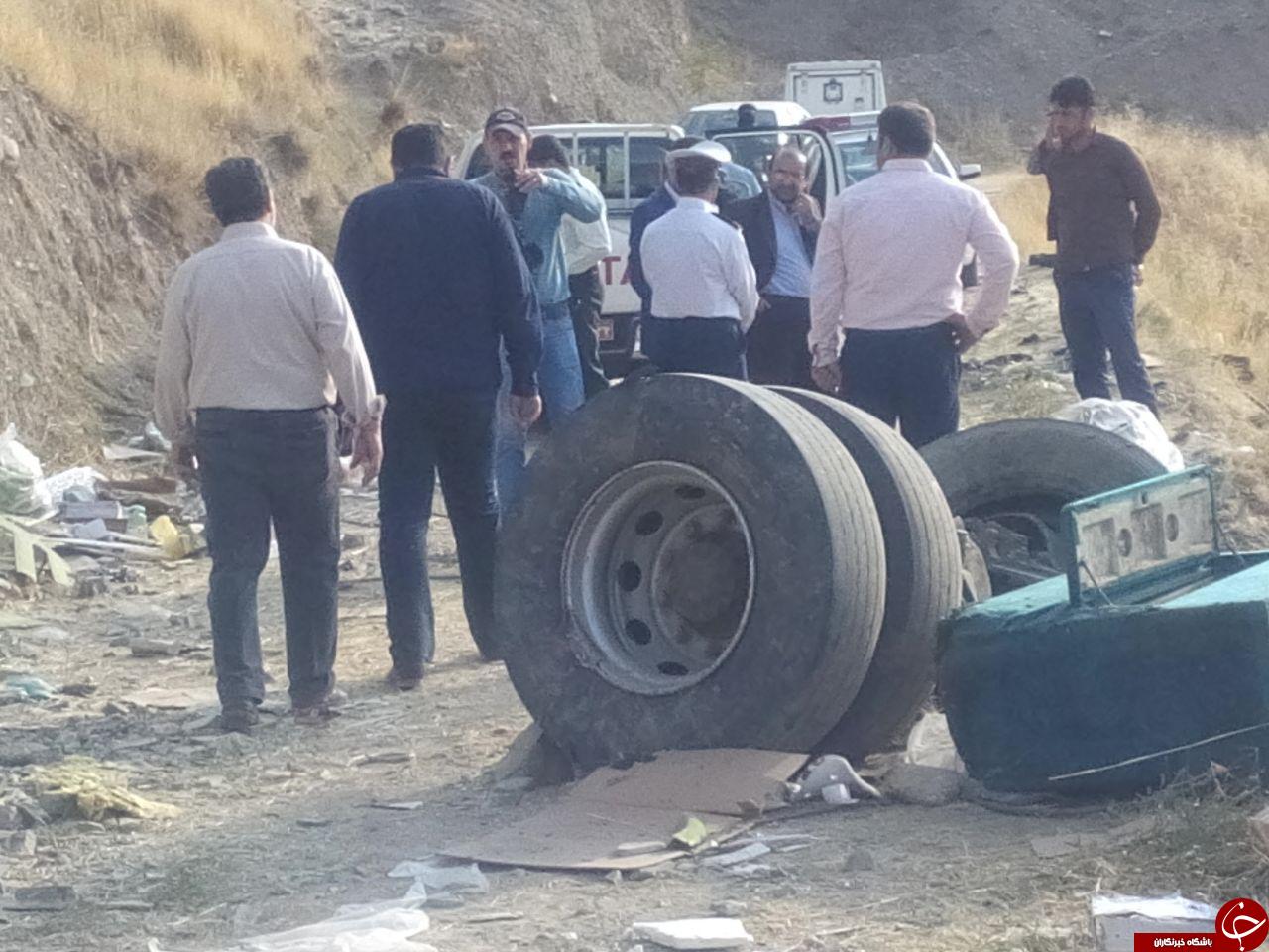 سقوط مرگبار اتوبوس به دره جاجرود + تصاویر