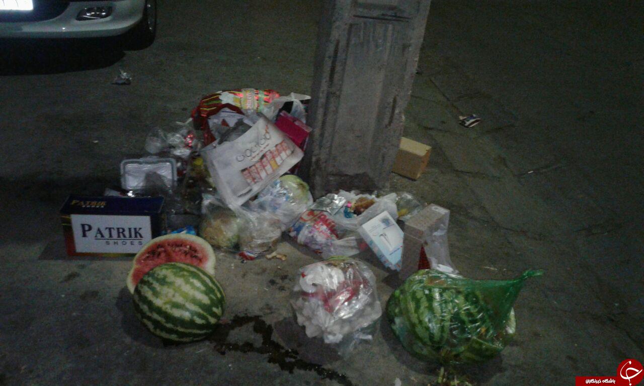 مشکل نبود سطل زباله در سطح شهر + تصاویر