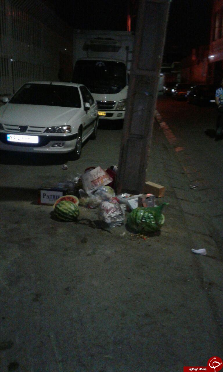مشکل نبود سطل زباله در سطح شهر + تصاویر