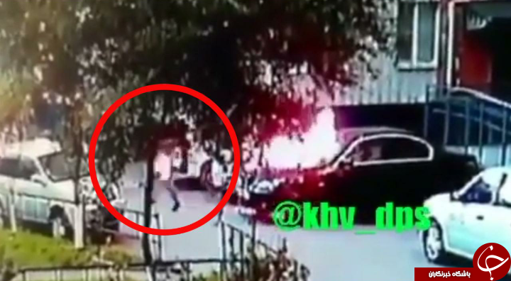 آتش کشیده شدن خودروی گرانقیمت توسط شریک انتقام جو + فیلم