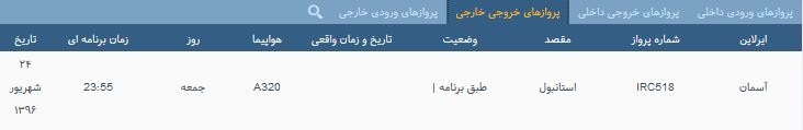 پرواز&zwnj;های جمعه فرودگاه بین المللی شهید باکری ارومیه