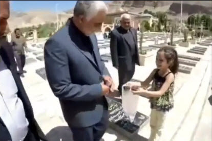 برخورد جالب حاج قاسم سلیمانی با دختری خردسال +فیلم