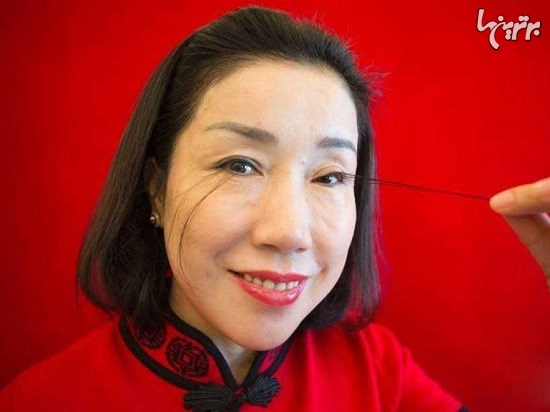 زنی که بلندترین مژه&zwnj;های دنیا را دارد+تصاویر