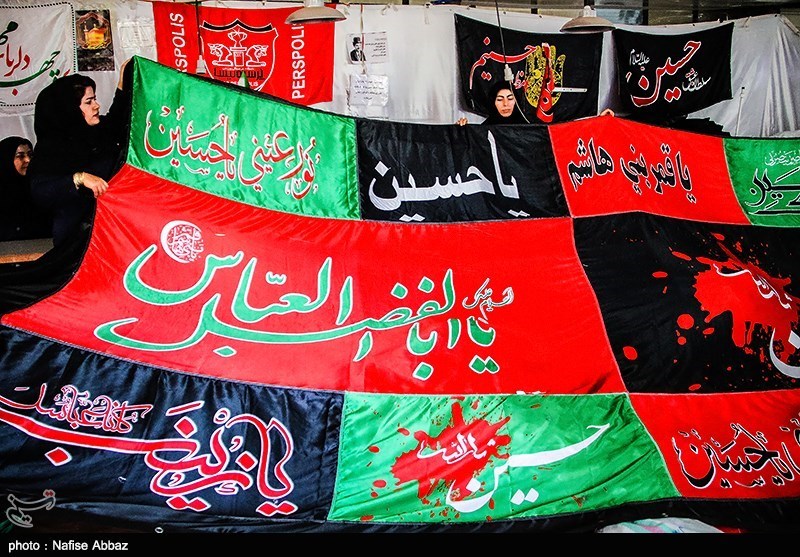 در آستانه فرارسیدن ماه محرم در کارگاه های تولید پرچم چه می گذرد؟+تصاویر