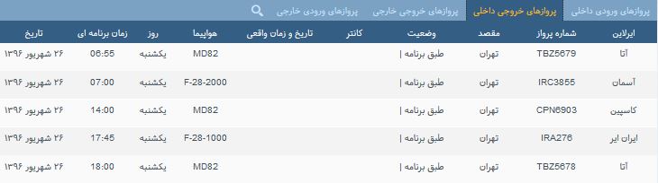 پرواز&zwnj;های یک شنبه فرودگاه بین المللی شهید باکری ارومیه