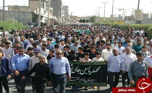 تشییع پیکر دانش آموز شهید محمدیاسین روشی در رودان+تصاویر