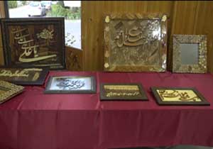 گشایش نمایشگاه معرق چوب در بابلسر