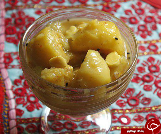 طرز تهیه ترشی انبه زعفرانی+عکس
