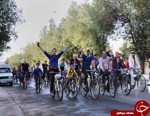صدای دلنواز زنگ دوچرخه ها در شهر دوچزخه ها به گوش می رسد+تصویر
