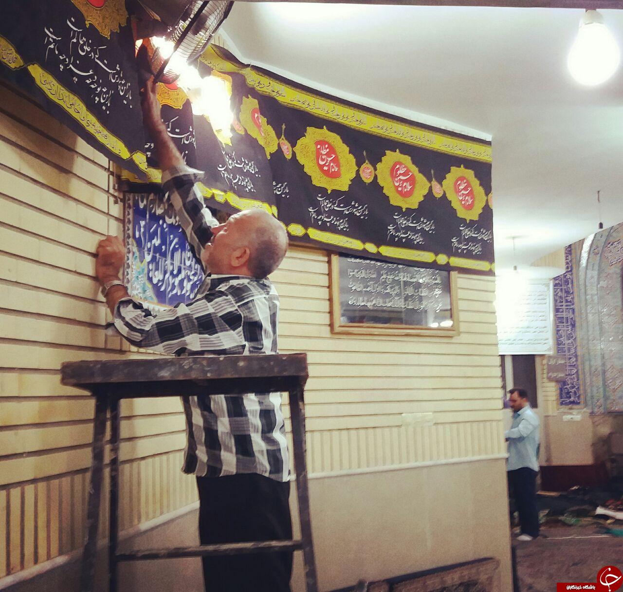 رنگ و بوی محرم در مسجد باب الحوائج (ع) + تصاویر