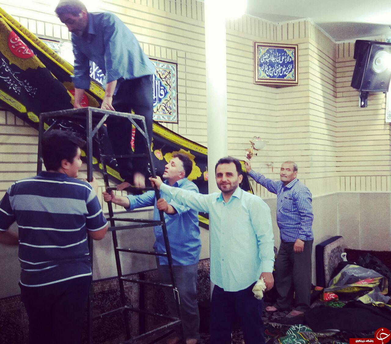 رنگ و بوی محرم در مسجد باب الحوائج (ع) + تصاویر