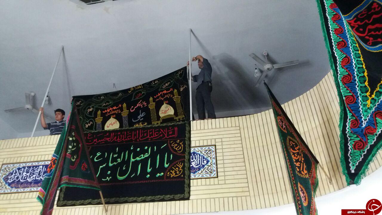رنگ و بوی محرم در مسجد باب الحوائج (ع) + تصاویر