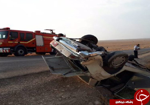 ۵ کشته و مصدوم در دو حادثه واژگونی خودرو در جاده دوان + تصاویر