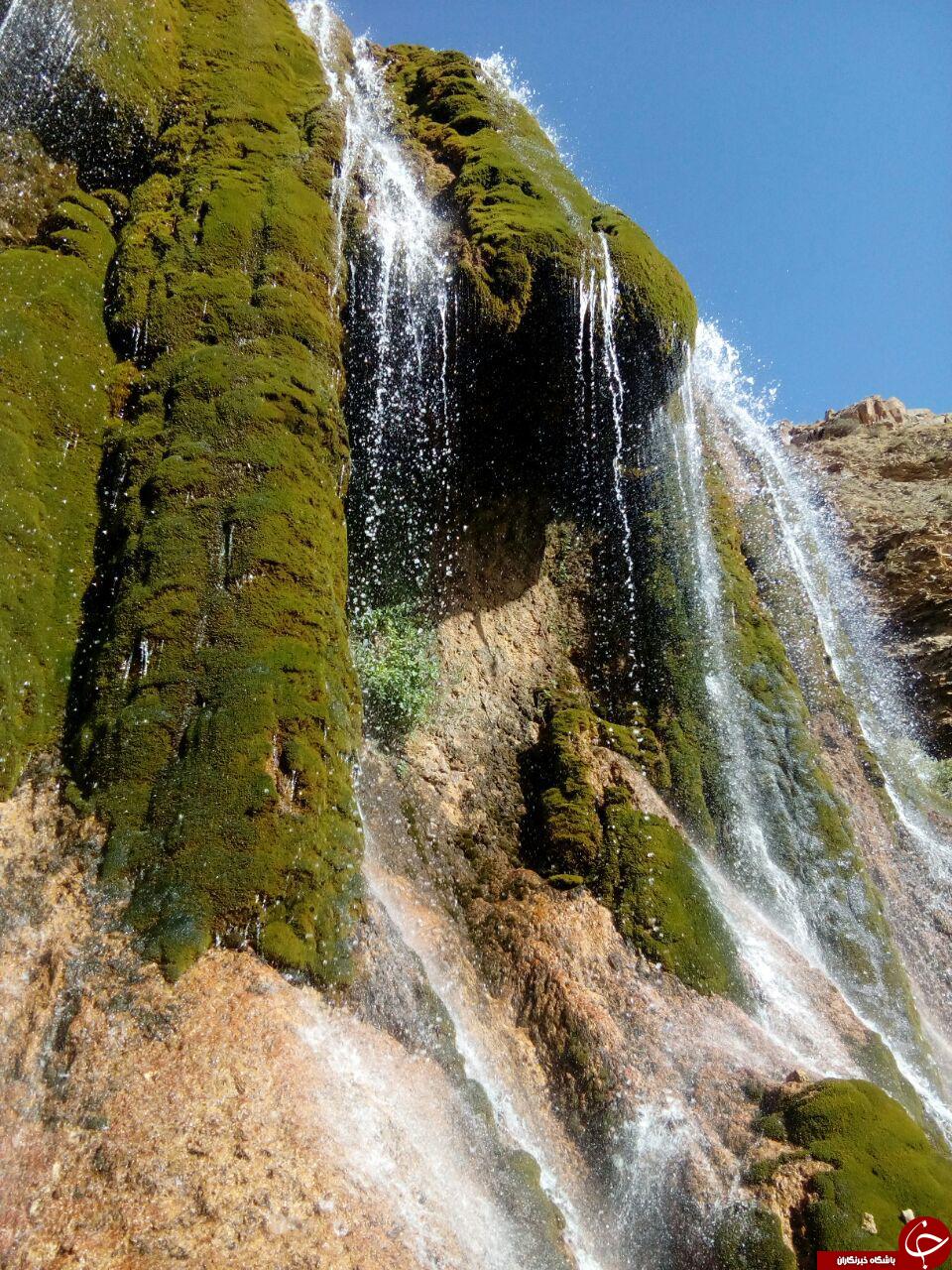 آبشار زیبای پونه&zwnj;زار در قاب دوربین + تصاویر