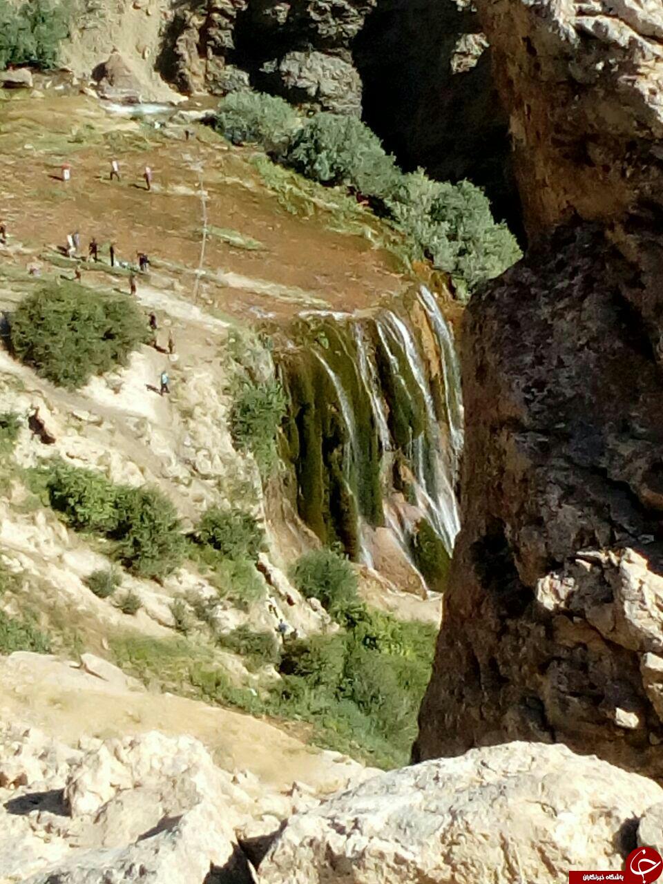 آبشار زیبای پونه&zwnj;زار در قاب دوربین + تصاویر