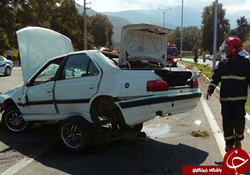 واژگونی دو خودرو در جاده ناهارخوران گلستان + عکس