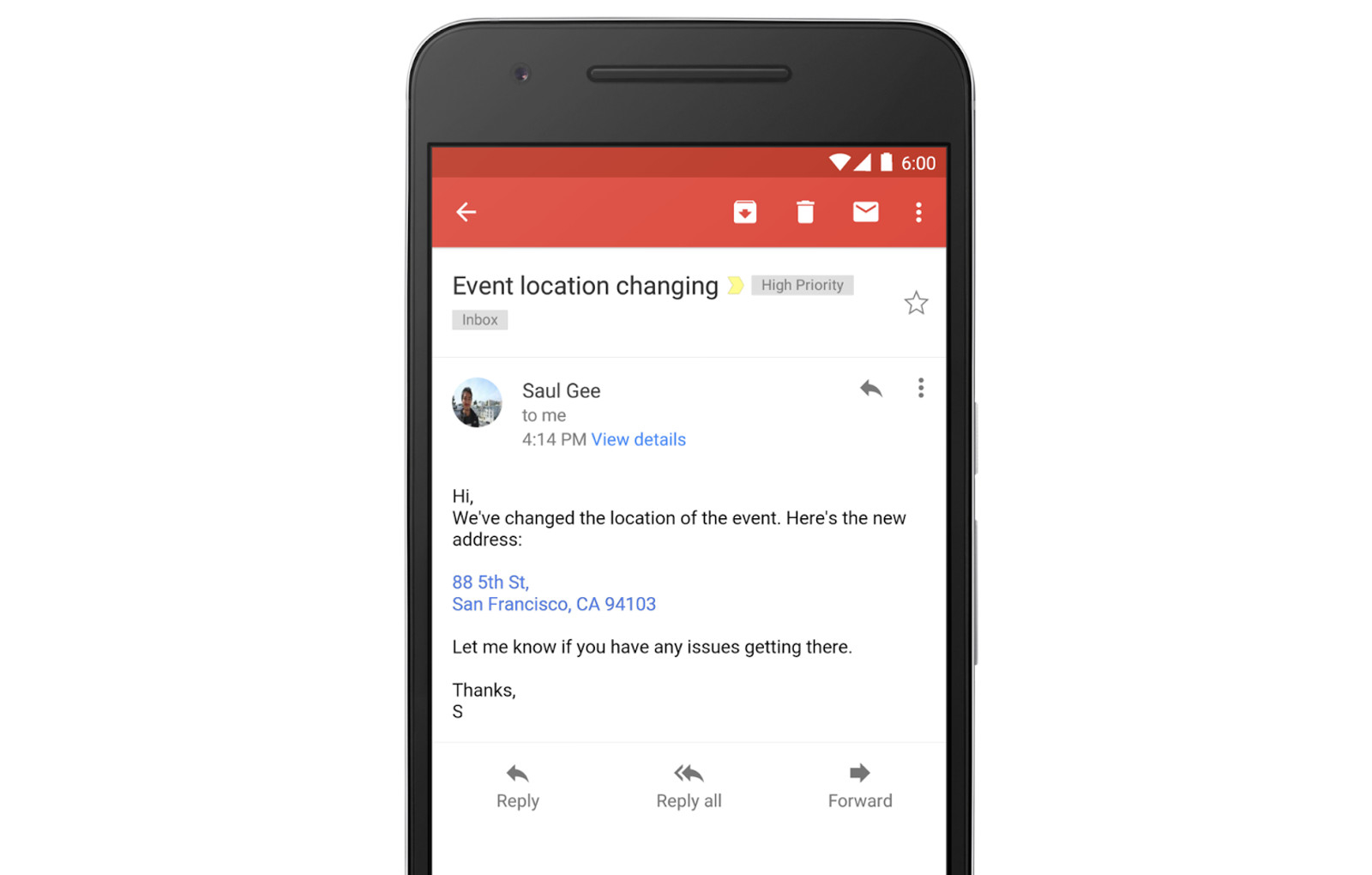 قابلیت جدید Gmail ؛ تبدیل شماره تلفن و آدرس به لینک