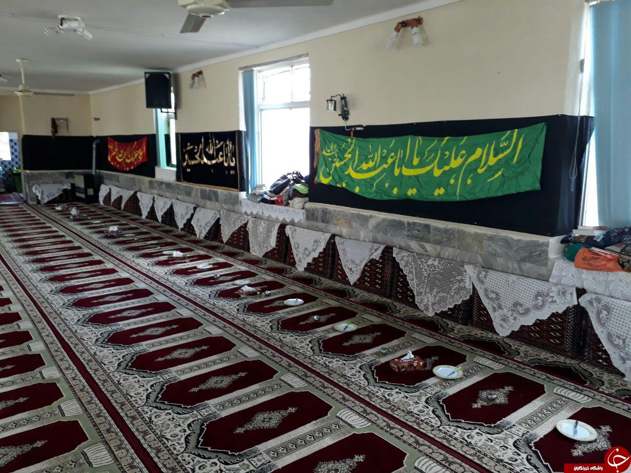سیاه پوش شدن مسجد در کلکاسرا + تصاویر
