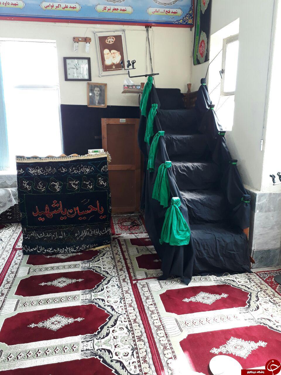 سیاه پوش شدن مسجد در کلکاسرا + تصاویر