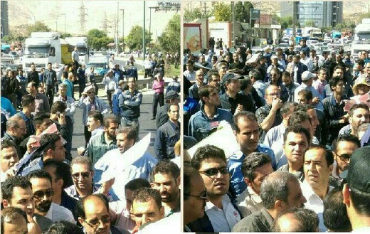 بازهم اعتراض کارگران آذرآب اراک؛۲۸ شهریور + عکس