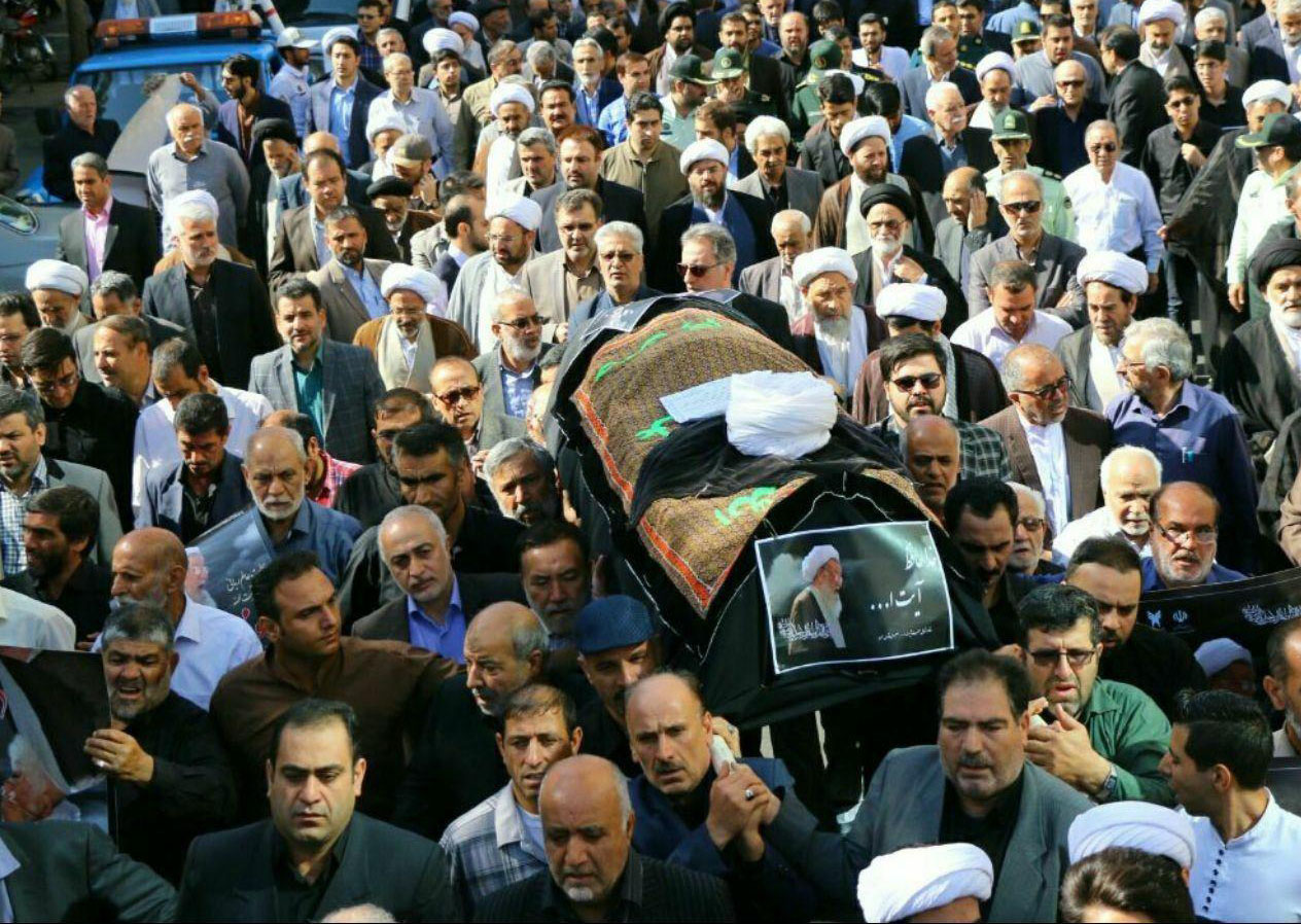 تشییع پیکر پاک آیت الله معصومی در مشهد