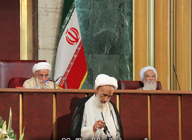 نطق آیت الله بهشتی نماینده مردم استان فارس در مجلس خبرگان رهبری