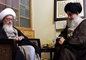 دیدار آیت‌ الله علوی گرگانی با آیت‌ الله وحید خراسانی