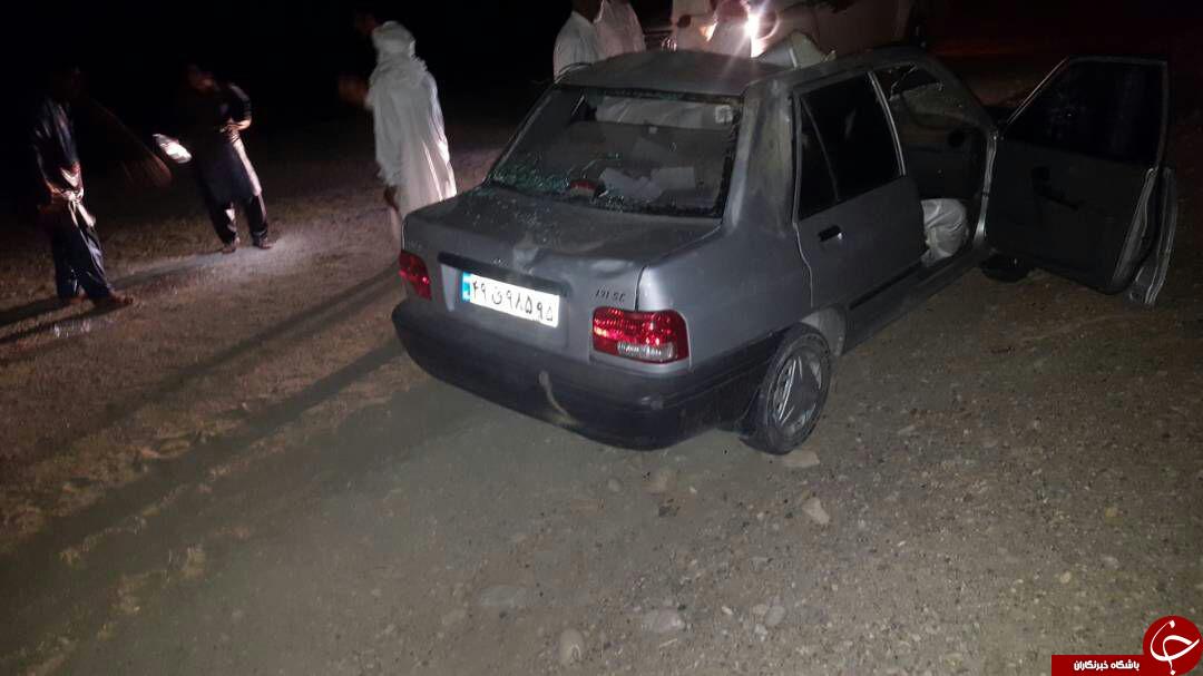 تصادف پراید با شتر در جاده جاسک + تصاویر