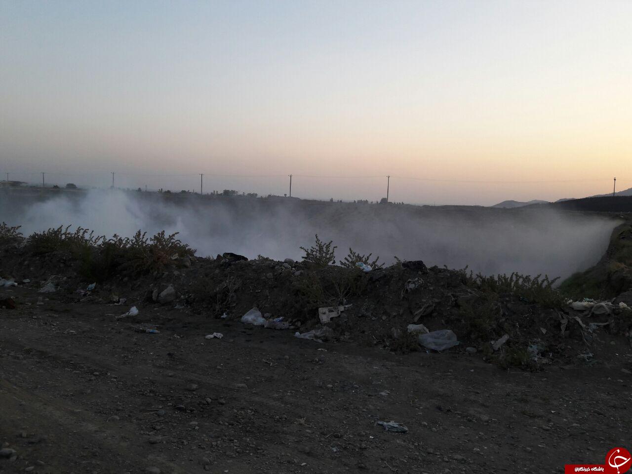دپوی زباله در جاده روستای زرینگل + تصاویر