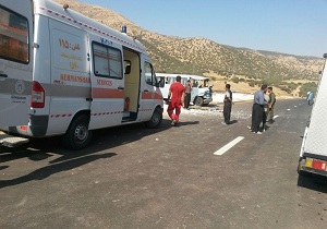 2 کشته و 14 زخمی در دو حادثه رانندگی