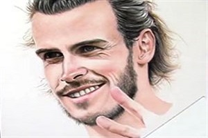 نقاشی زیبا از چهره گرت بیل + فیلم