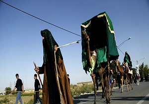 حرکت نمادین کاروان کربلا در سمنان