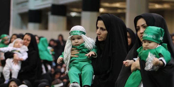 گردهمایی شیرخوارگان حسینی در حرم بانوی کرامت (س)