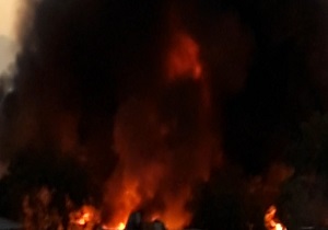 فیلم دیده نشده از لحظه شروع آتش سوزی انبار کالا
