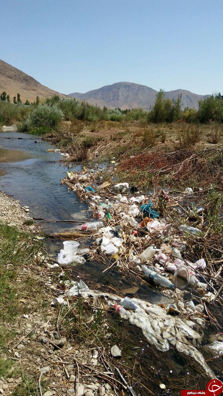 چهره زشت زباله&zwnj;ها در رودخانه زیبای &laquo;اسکان&raquo; + تصاویر